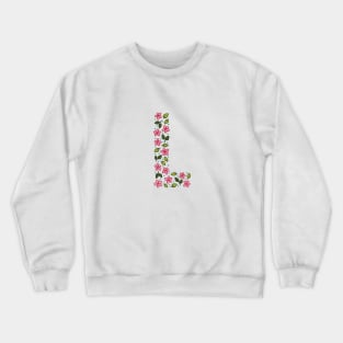 Floral Monogram Letter L Crewneck Sweatshirt